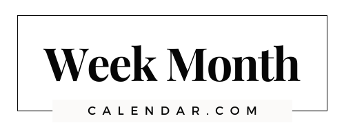 Week Month Calendar